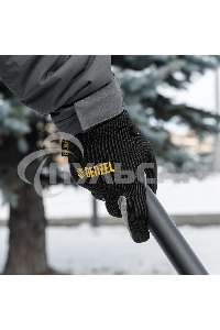 Перчатки универсальные Denzel 68092 двойные, работа с сенсорным экраном, вязаная манжета, размер 8
