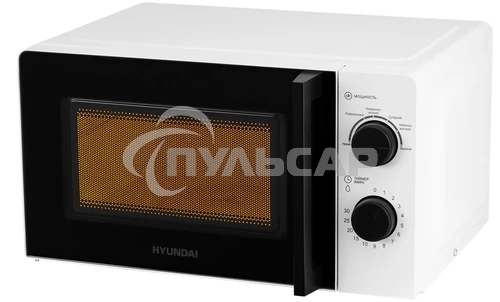 Микроволновая печь Hyundai HYM-M2047 белый, 20 л, 700 Вт, переключатели - поворотный механизм