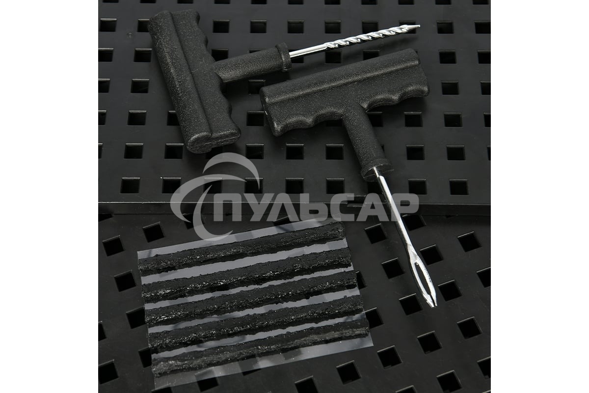 Ремкомплект для бескамерных шин Deli DL120001 (шило, рашпиль, 5 резиновых жгутов)