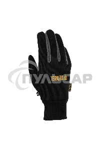 Перчатки универсальные Denzel 68092 двойные, работа с сенсорным экраном, вязаная манжета, размер 8