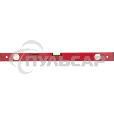 Уровень алюминиевый Matrix, 600 мм, 3 глазка, красный, линейка