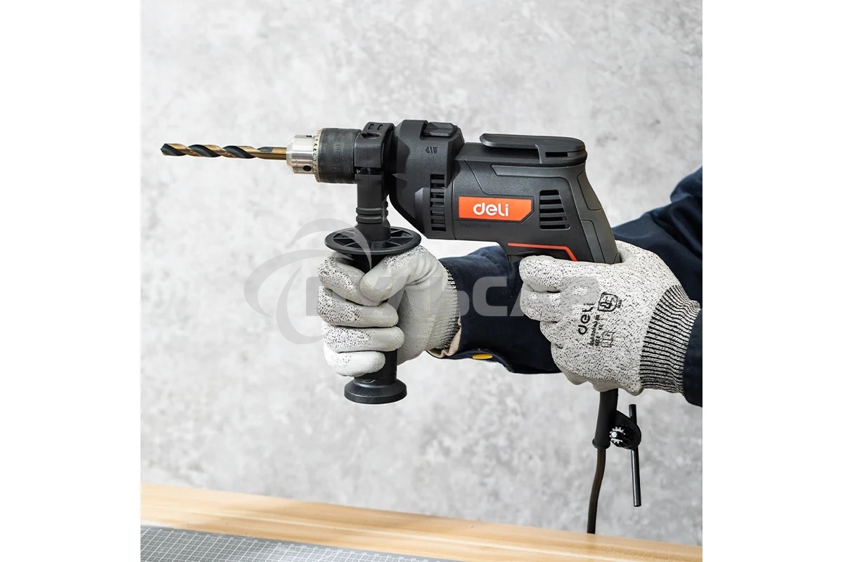 Дрель Deli DE-CZ13-1E, 680Вт, сетевая, ударная