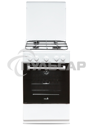 Плита газовая Cezaris ПГ 2150-02 белый, конфорок 4 шт, духовка 43 л, 51 см x 85 см x 55 см
