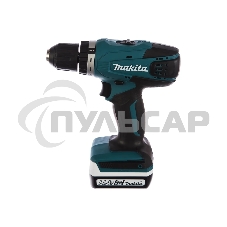 Дрель-шуруповерт Makita DF347DWE Дрель ак, 14.4В,2х1.5Ач Li-ion,БЗП-10мм,0-400\0-1400об\м,30\15Нм,1.4кг,чем,G-серия