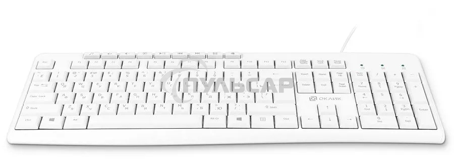 Клавиатура проводная Oklick 305M (1875227), USB, белый