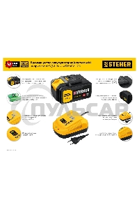 Гайковерт STEHER 20В бесщеточный, 1 АКБ (4А·ч), в кейсе. CWB-300-1
