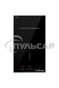 Индукционная варочная панель Kuppersberg ICI 306, High-Tech, индукция, 30 см, 2 зоны нагрева, 9 уровней мощности, inverter, таймер, пауза, Booster, слайдерное управление, черный
