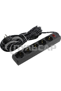Сетевой фильтр ExeGate EX279179RUS SP-5-7B (5 розеток, 7м, евровилка, черный)