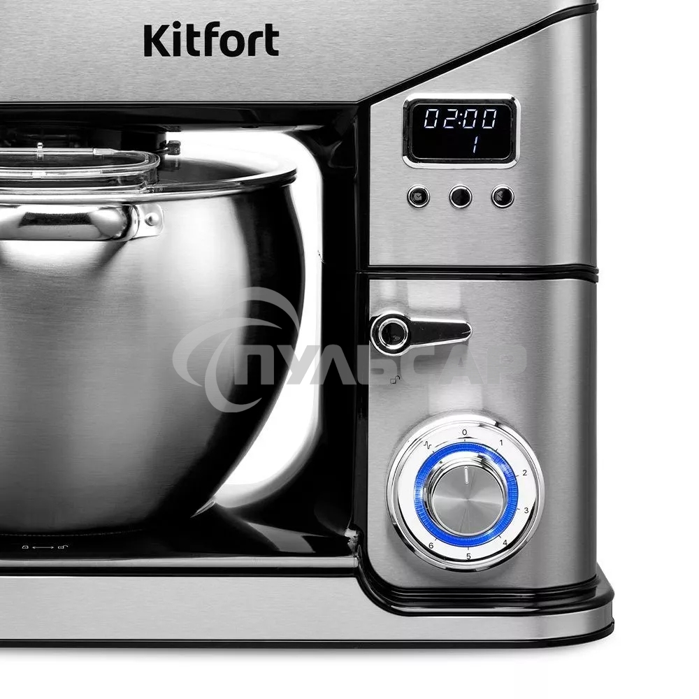 Миксер планетарный Kitfort КТ-3413 2000Вт серебристый/черный