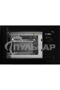 Микроволновая печь встраиваемая Hyundai HBW 2030 BG черный, 20 л, 800 Вт, переключатели - поворотный механизм