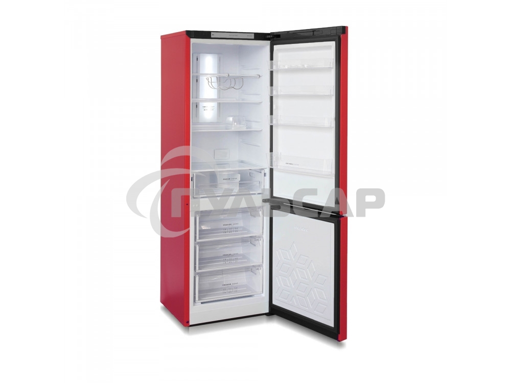Холодильник Бирюса Б-H960NF красный двухкамерный 240/100л морозилка снизу, No Frost