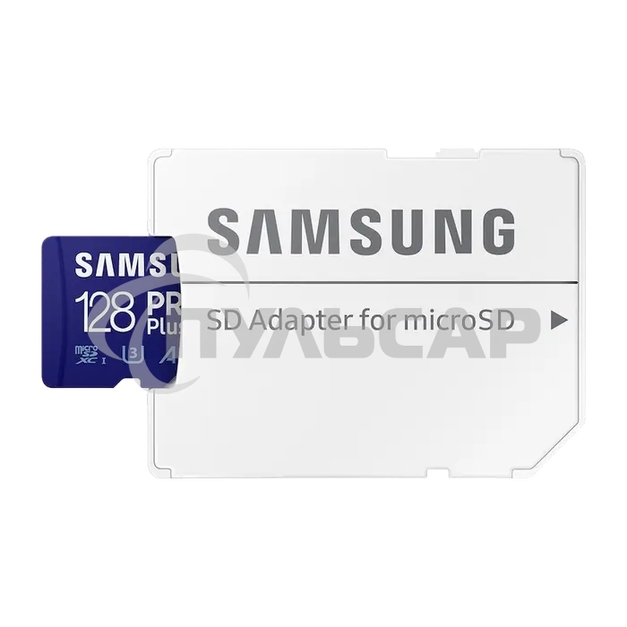 Флеш карта microSDXC 128GB Samsung PRO Plus Class 10, A2, V30, UHS-I (U3), W 130 МБ/с, R 180 МБ/с, <MB-MD128SA/KR> адаптер на SD