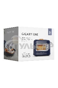 Тостер Galaxy Line GL 2913, синий, пластик, 900 Вт