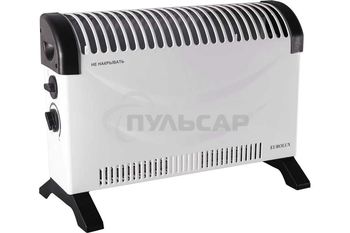 Конвектор Eurolux ОК-EU-1000C белый, 1000 Вт, 15 м2, термостат