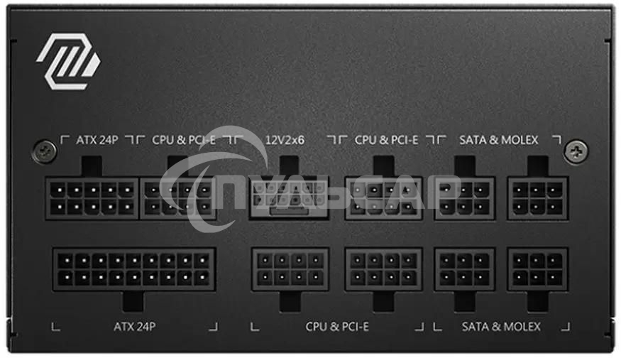 Блок питания MSI MAG A850GL PCIE5, 850W, 80 PLUS Gold, полностью модульный, ATX 3.0, PCIE5