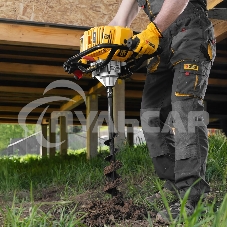 Шнек для грунта Denzel ER-80, диаметр 80 мм, длина 800 мм, соединение 20 мм, съемный нож