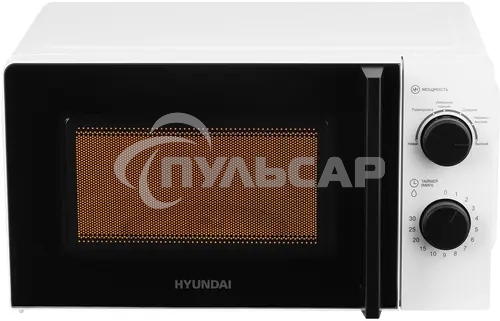 Микроволновая печь Hyundai HYM-M2047 белый, 20 л, 700 Вт, переключатели - поворотный механизм