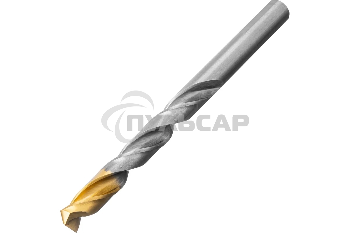 Набор сверл по металлу Denzel 1-10 мм, Р6М5-TiN, Golden Tip, 19 шт 723003