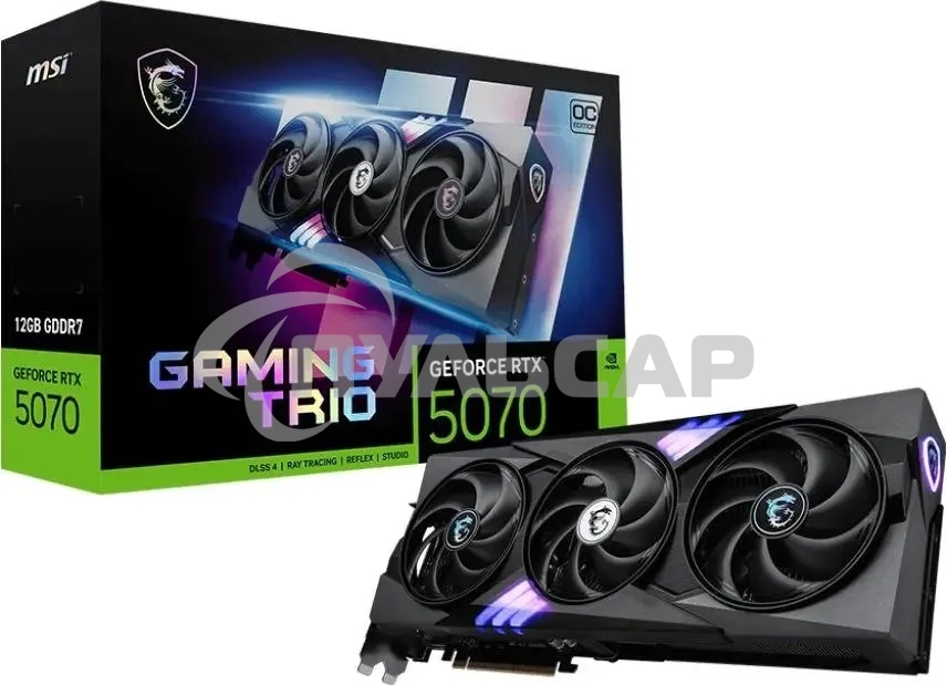 Видеокарта MSI RTX 5070 GAMING TRIO OC 12Gb GDDR7 192bit 3xDP HDMI 3FAN RTL