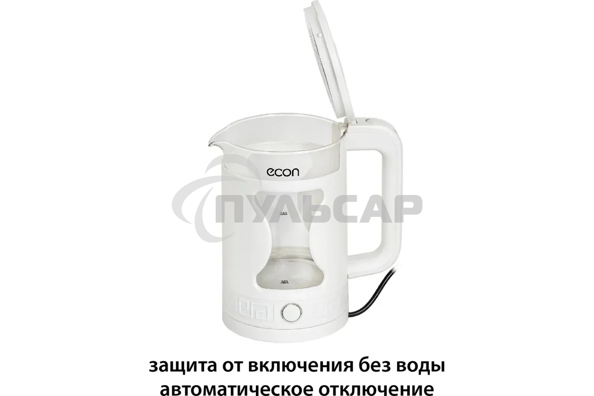 Чайник электрический ECON ECO-1505KE, мощность 1500 ватт, объем 1,5 литра, неоновая точечная подсветка