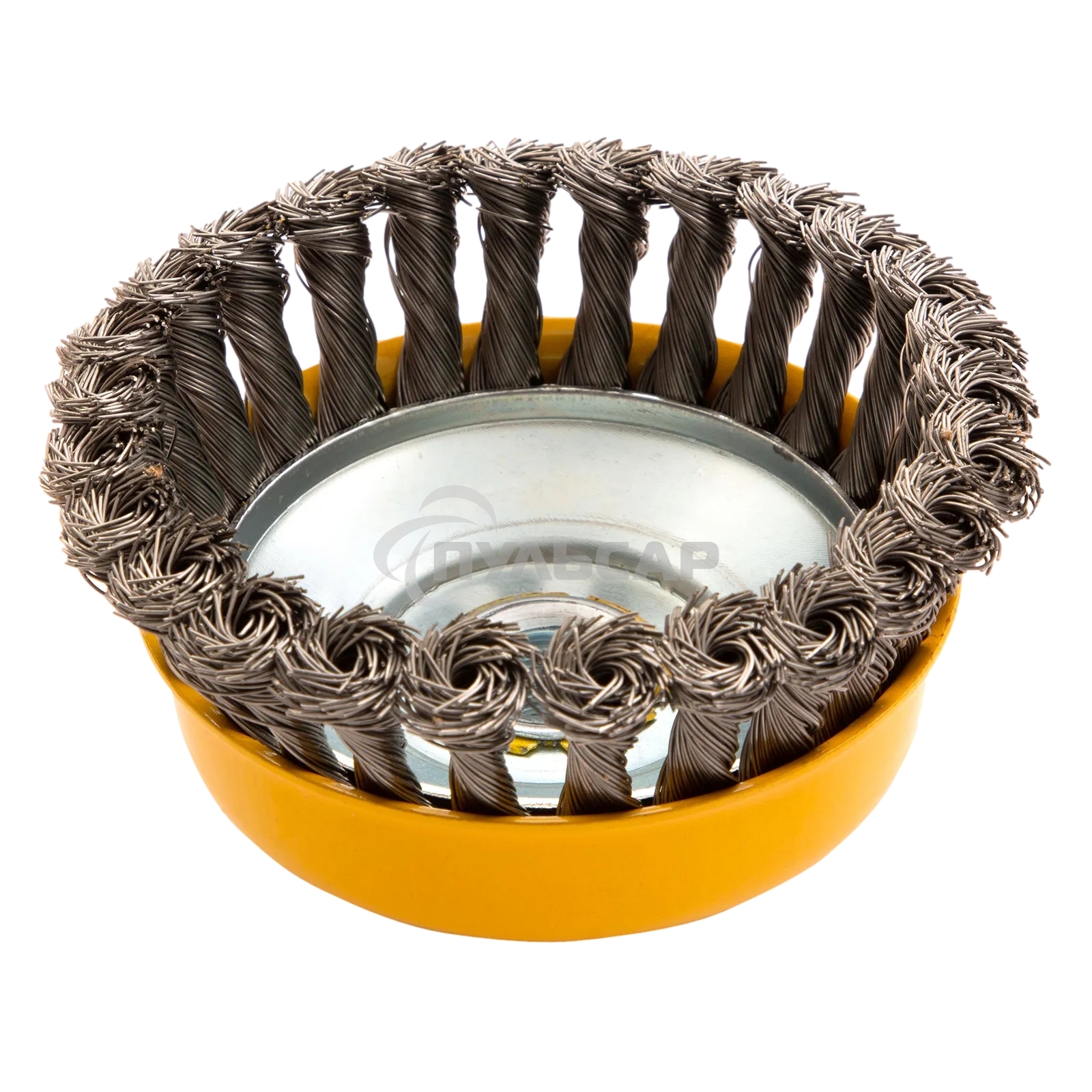 Щетка для УШМ Denzel 125 мм, Чашка, крученая нержавеющая проволока 0,5 мм, М14 746273