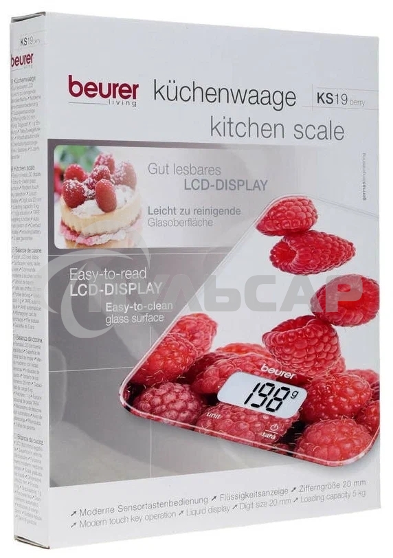 Кухонные весы Beurer KS19 berry макс.вес:5кг рисунок