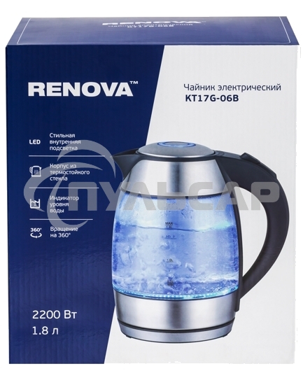 Чайник электрический Renova KT17G-06B