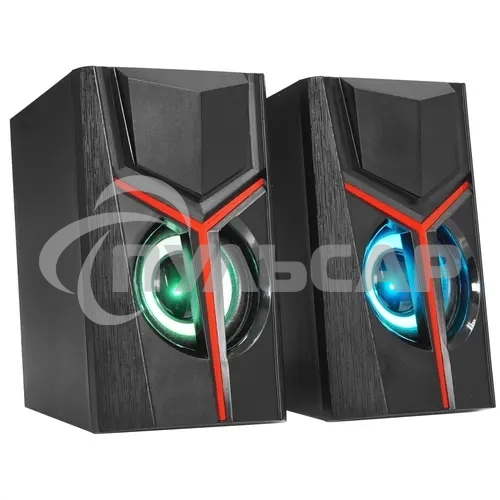 Акустическая система 2.0 Qumo TRON AS007, 10 ВТ, объемное звучание, RGb подсветка, USB/Jack 3,5мм