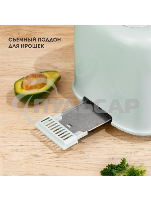 Тостер Galaxy Line GL 2914, мятный, пластик, 900 Вт
