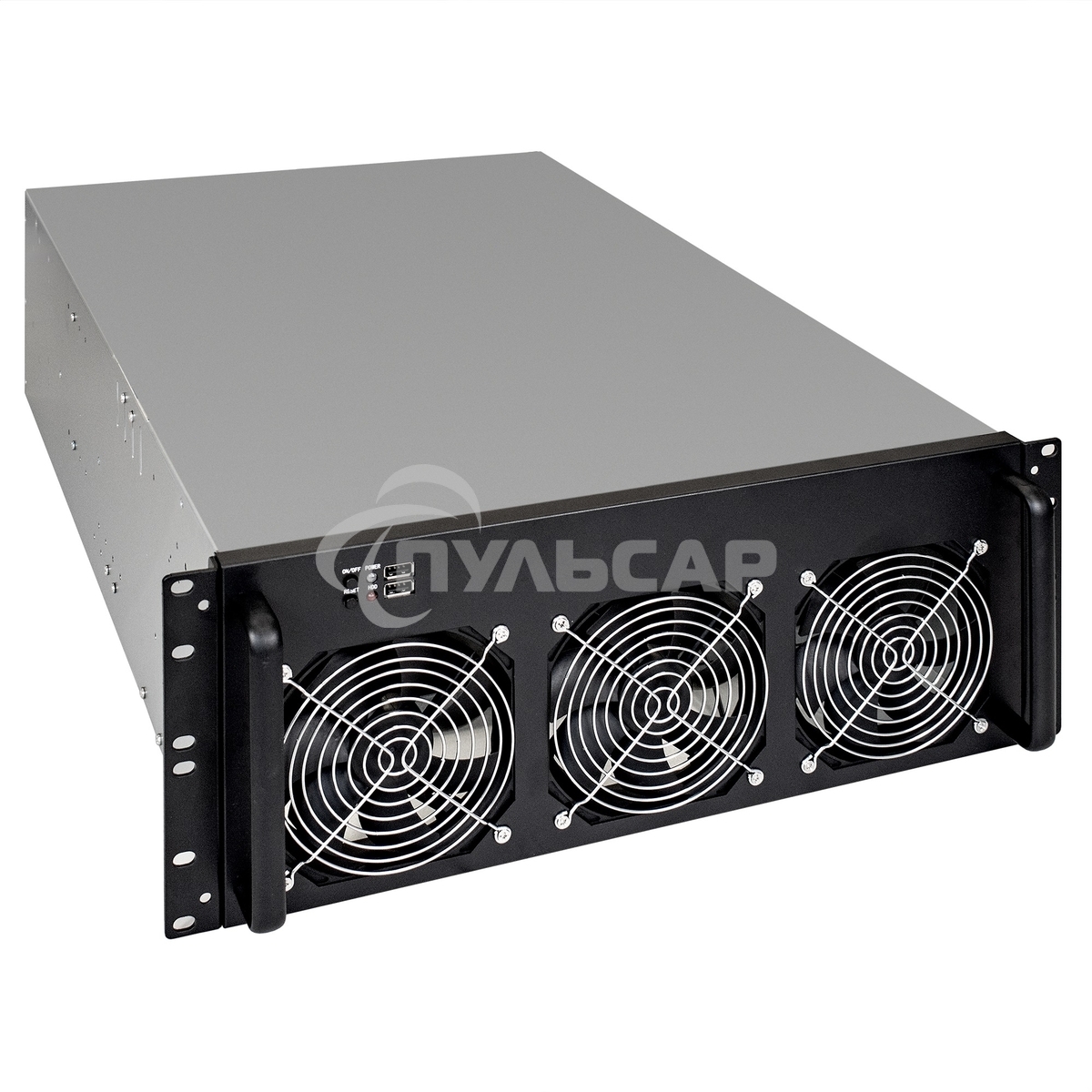 Корпус для майнинга ExeGate EX288960RUS Pro 8-650 <без БП, 2*USB, 6*fan 120мм, места под: 8 видеокарт, 1 БП>