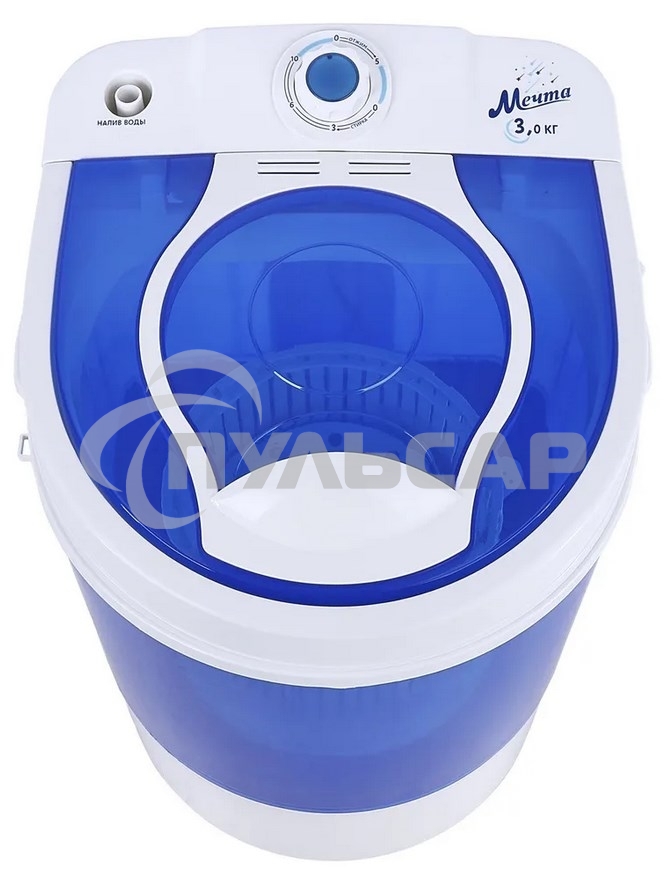 Стиральная машина Мечта WMS S303UT01 бело-синяя, загрузка вертикальная 3кг, 300 об/мин., класс: A+