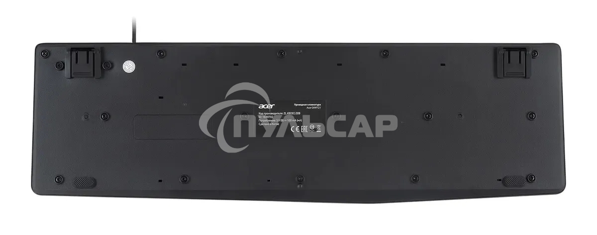 Клавиатура проводная Acer OKW121 (ZL.KBDEE.00B), USB, черный