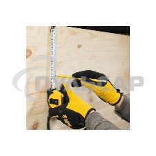 Рулетка 5м х 25мм, двухкомп. корпус, кнопка-пауза Denzel