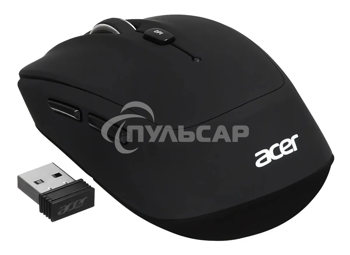 Мышь беспроводная Acer OMR050 черный, 1600 dpi, радиоканал, Bluetooth, USB, кнопки - 6