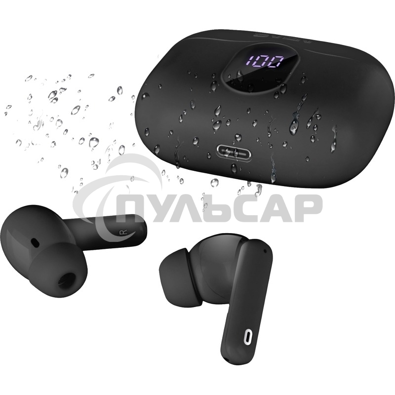 Беспроводные внутриканальные наушники с микрофоном Sven E-315B, черный (Bluetooth, TWS, ANC, ENC, APP)