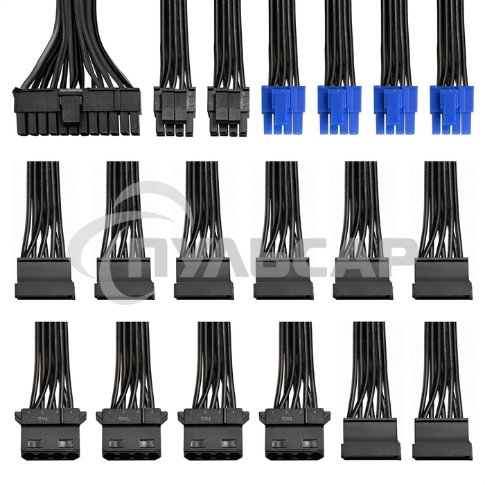 Блок питания ExeGate 1000PPH-LT-OEM (EX292146RUS-OEM), 1000Вт, 80 PLUS, 120мм, черный