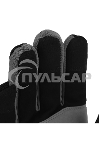 Перчатки универсальные Denzel 68092 двойные, работа с сенсорным экраном, вязаная манжета, размер 8