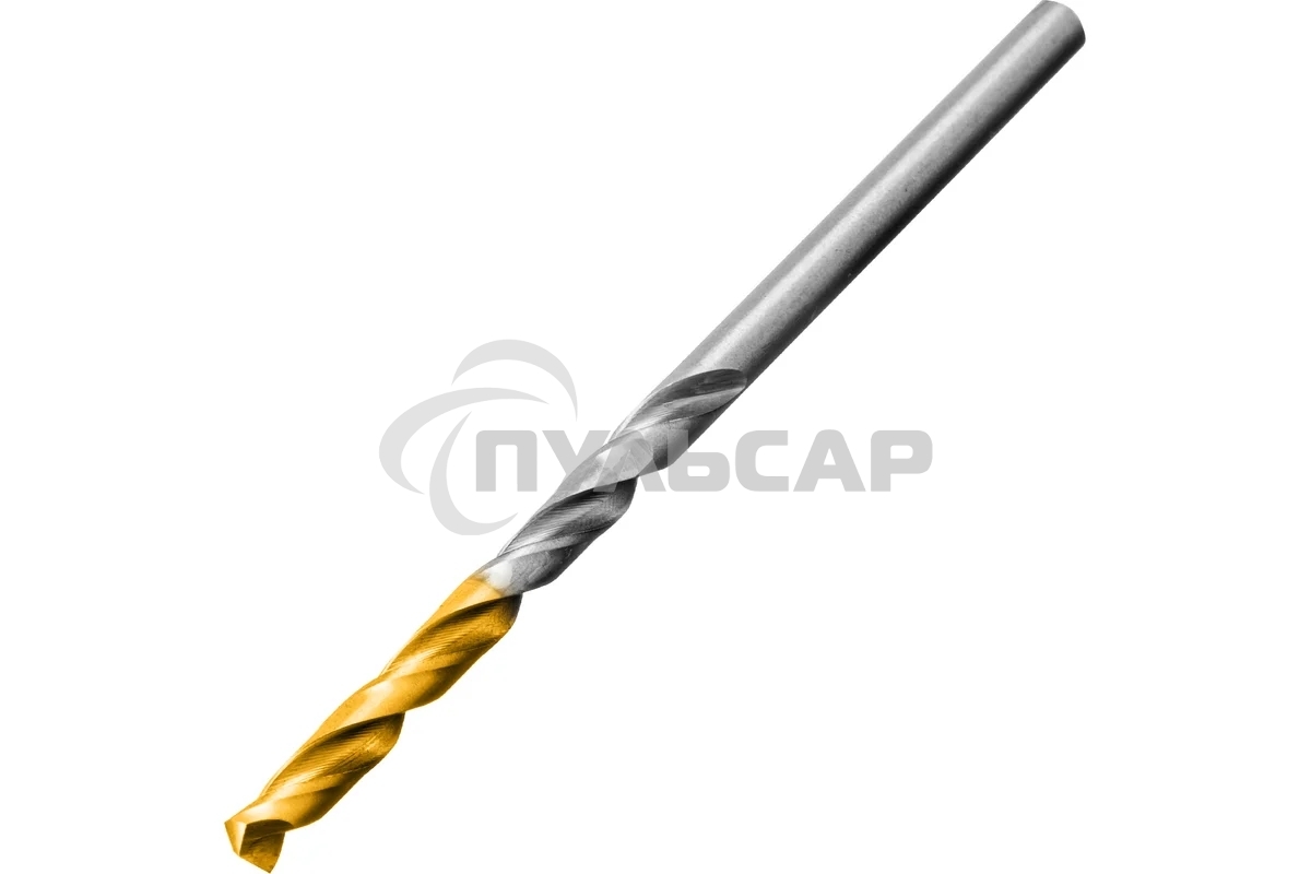 Набор сверл по металлу Denzel 1-10 мм, Р6М5-TiN, Golden Tip, 19 шт 723003