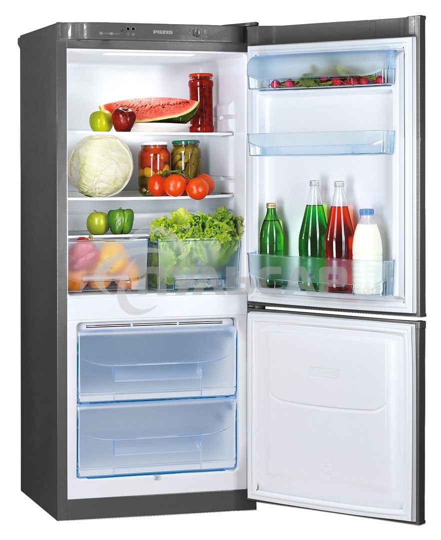 Холодильник Pozis RK-101 графитовый двухкамерный 156/57 л морозилка снизу