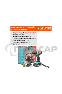 Дрель-шуруповерт Sturm CD3620, Аккумуляторная, 20В, 2 АКБ, Кейс