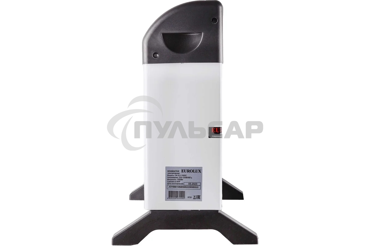 Конвектор Eurolux ОК-EU-1000C белый, 1000 Вт, 15 м2, термостат