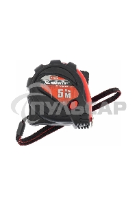 Рулетка Matrix status magnet 3 fixations 5мх25мм обрезиненный корпус зацеп с магнитом