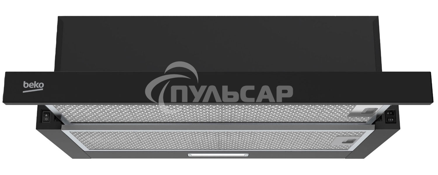 Вытяжка телескопическая Beko BHNT613R4CB черный, 60 см, 320 куб. м/ч, 61 дБ