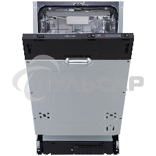 Встраиваемая посудомоечная машина Zigmund & Shtain DW 302.4, черный, 44.8 см, 10 компл., 44 дБ, класс A+++