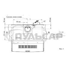 Вытяжка подвесная Gefest ВО 2501 К54 кремовый, 50 см, 300 куб. м/ч, 75 дБ