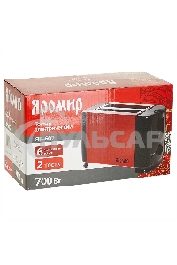 Тостер ЯРОМИР ЯР-602 красный с черным