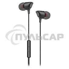 Наушники-гарнитура OLMIO Joy 3.5мм, черные, с микрофоном и кнопкой ответа