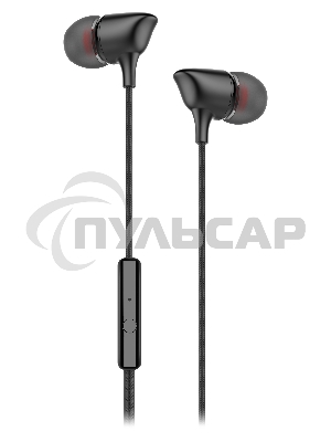 Наушники-гарнитура OLMIO Joy 3.5мм, черные, с микрофоном и кнопкой ответа
