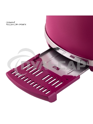 Тостер Galaxy Line GL 2916, малиновый джем, металл, 900 Вт, 6 степеней поджарки