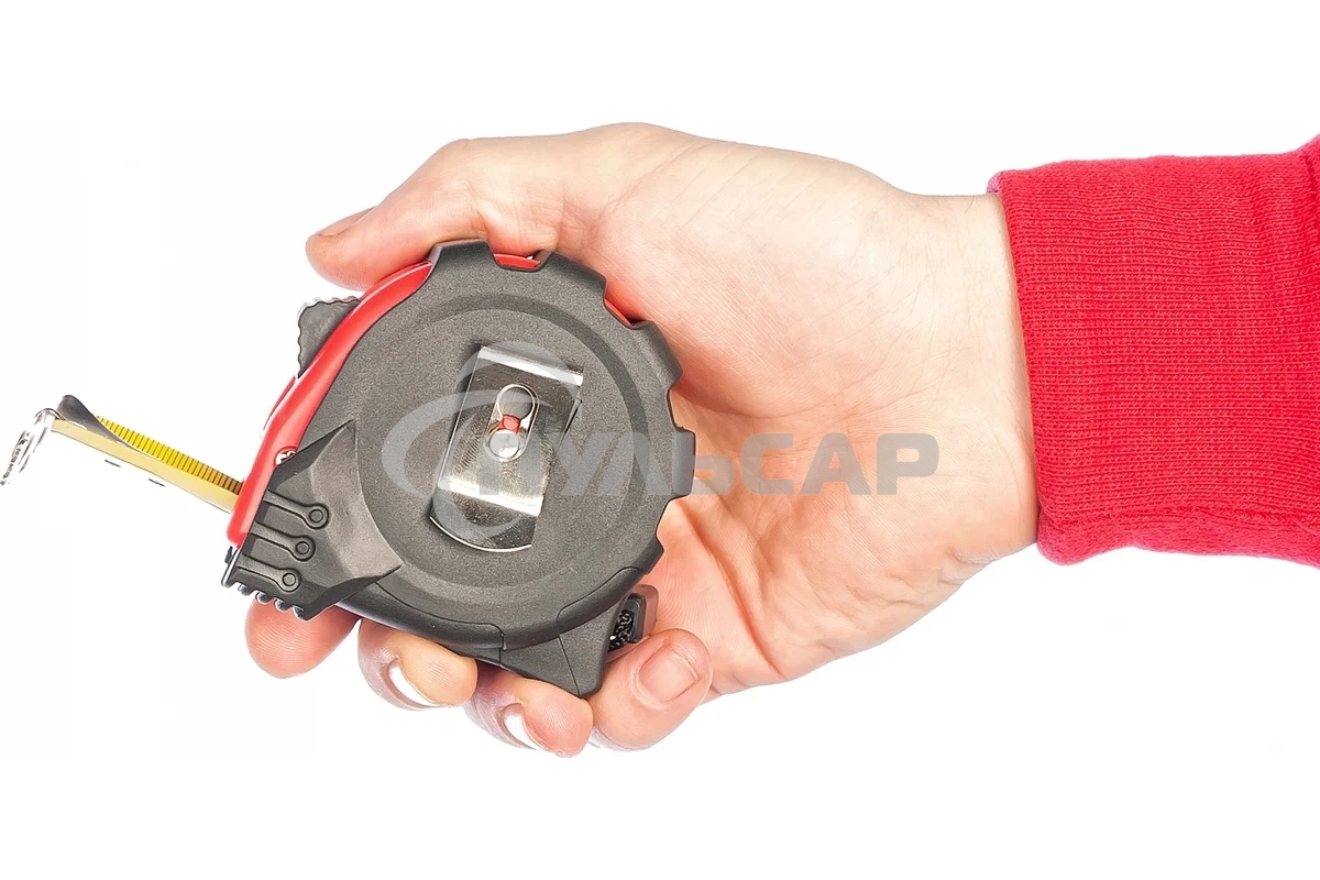 Рулетка Matrix status magnet 3 fixations 5мх25мм обрезиненный корпус зацеп с магнитом